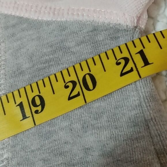 Hot Cotton By Marc-Ware Pink and Gray Fleece Jacket W/ Hood - Picture 11 of 15